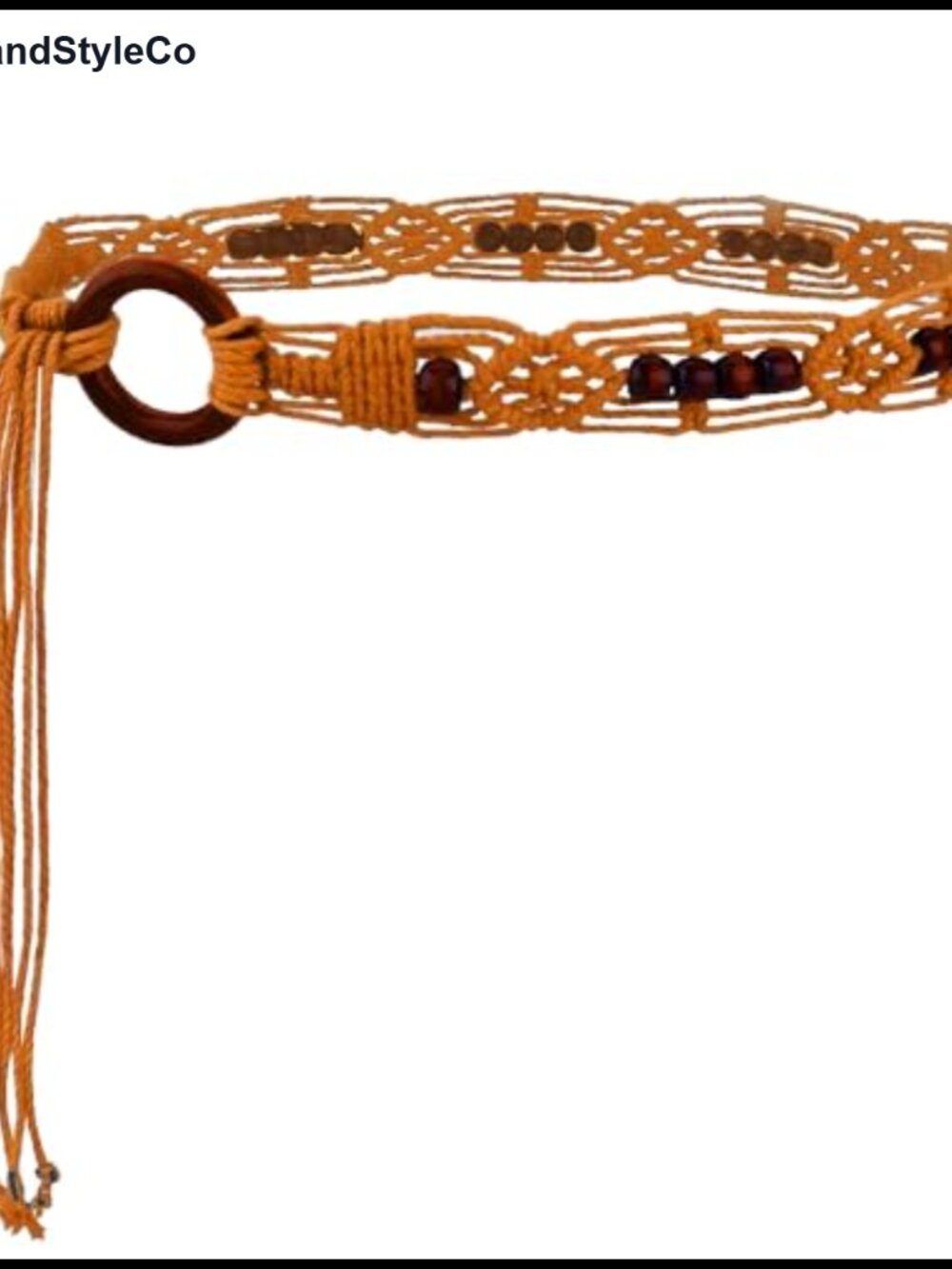 Boho Braided Woven Rope Belt Tassel Beaded Western Cowgirl Adjustable